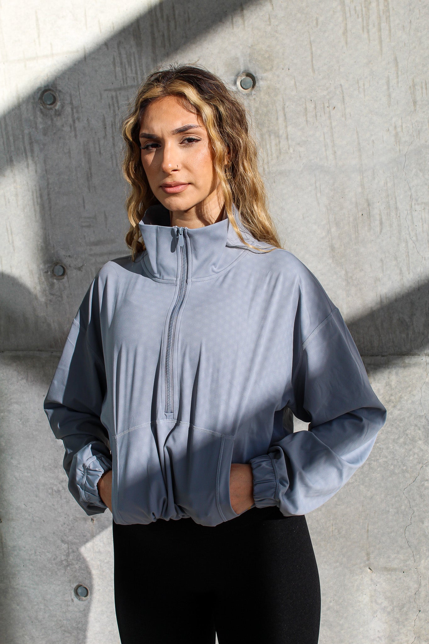 Cool Grey - Half Zip Jacket