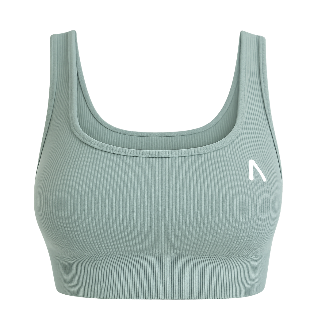 Ice Blue  - Ribbed Sports Bra - Lounge Collection