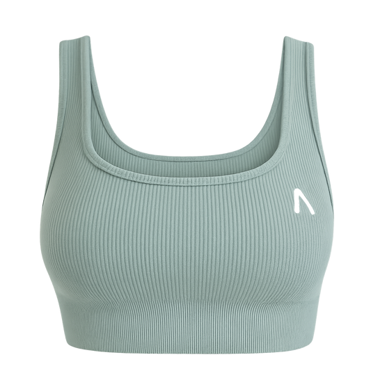 Ice Blue  - Ribbed Sports Bra - Lounge Collection