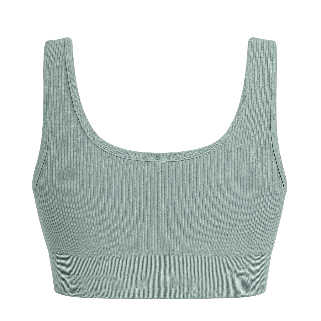 Ice Blue  - Ribbed Sports Bra - Lounge Collection