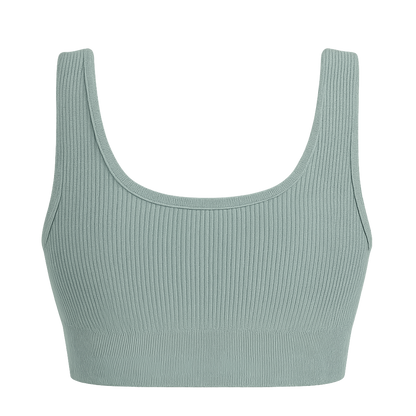 Ice Blue  - Ribbed Sports Bra - Lounge Collection