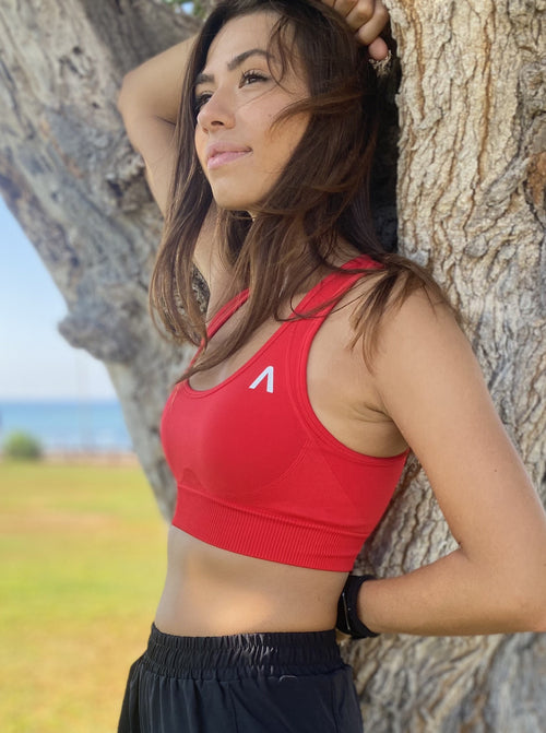 Fire Red - Sports Bra