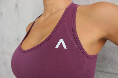 Deep Maroon - Sports Bra